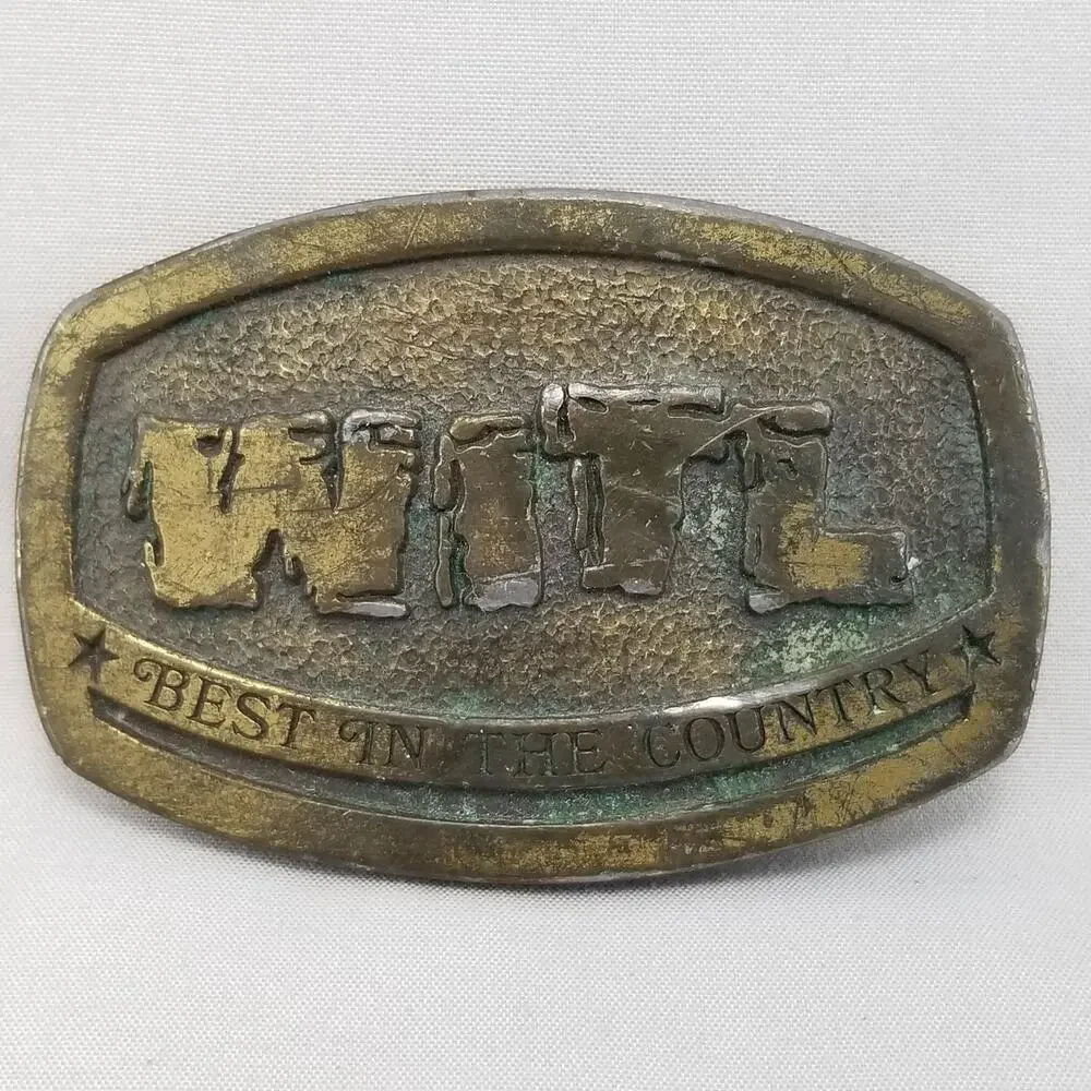 Belt Buckle WITL Best In The‎ Country Music Lansing Michigan Indiana Metal Craft